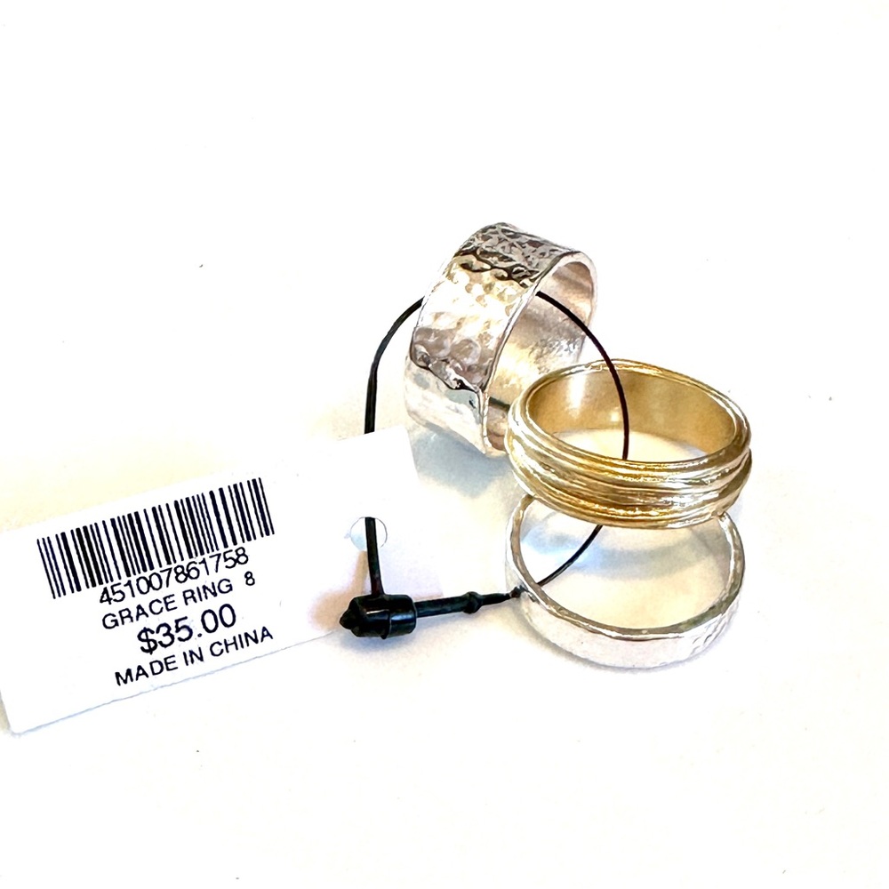 Chico's Mixed Metal Stackable Rings - Gold & Silver - Picture 9 of 11
